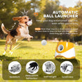 Load image into Gallery viewer, Automatic Dog Ball Launcher with 5 2.3" ETPU Balls, Dog Ball Thrower with 3 Distance Settings (20/33/46 ft), Indoor Outdoor Interactive Toy for Small Medium Breeds, Orange