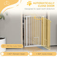 Load image into Gallery viewer, 41"H Dog Gate with Cat Door, Pet Gate with Small Door, Easy Open Indoor Dog Gates for Doorways, House, Stair, 29"-31.5" Long, White