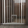 Load image into Gallery viewer, 41"H Dog Gate with Cat Door, Pet Gate with Small Door, Easy Open Indoor Dog Gates for Doorways, House, Stair, 29"-31.5" Long, White
