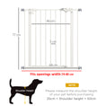 Load image into Gallery viewer, Dog Gate Stair Gate Pressure Fit Pets Barrier Auto Close for Doorway Hallway, 74-80cm Wide Adjustable, White