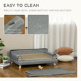 Load image into Gallery viewer, Dog Sofa with Legs Water-resistant Fabric, Pet Chair Bed for Large, Medium Dogs, Grey, 100 x 62 x 32 cm