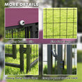 Load image into Gallery viewer, PawHut 7.9' x 4' x 6' Outdoor Dog Kennel, Welded Wire Heavy Duty Dog Run with 360° Rotating & 4 Level Adjustable Bowls, Dog Kennel Outside with Waterproof & UV Resistant Cover, for S&M&L Dogs