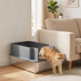 Charger l'image dans la visionneuse de la galerie, 22.8"x14.6"x11.8" Stainless Steel Sifting Litter Box, Sifting Stainless Steel Litter Box for Pine Pellets, High Sided, Anti-Leakage, Less Tracking, Includes Scoop & 10 Pads