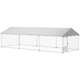 Load image into Gallery viewer, Outdoor Dog Kennel with Roof, Heavy Duty Dog Run Outdoor Fence Cage with Adjustable & Rotating Bowls, Waterproof UV-Resistant Cover, Secure Lock, 19.7' x 7.5' x 5.2'