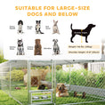Load image into Gallery viewer, Outdoor Dog Kennel with Roof, Heavy Duty Dog Run Outdoor Fence Cage with Adjustable & Rotating Bowls, Waterproof UV-Resistant Cover, Secure Lock, 19.7' x 7.5' x 5.2'
