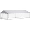 Load image into Gallery viewer, Outdoor Dog Kennel with Roof, Heavy Duty Dog Run Outdoor Fence Cage with Adjustable & Rotating Bowls, Waterproof UV-Resistant Cover, Secure Lock, 19.7' x 7.5' x 5.2'