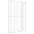 Load image into Gallery viewer, 59"H Extra Tall Cat Gate, 30"-41"W Steel Pet Gate for Doorway, Hallway, Pressure Mounted Kit No Drilling Dog Gate with 1.4" Extra Narrow Gap, 2.8" & 5.5" Extensions, White