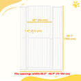 Load image into Gallery viewer, 59"H Extra Tall Cat Gate, 30"-41"W Steel Pet Gate for Doorway, Hallway, Pressure Mounted Kit No Drilling Dog Gate with 1.4" Extra Narrow Gap, 2.8" & 5.5" Extensions, White