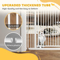 Load image into Gallery viewer, 59"H Extra Tall Cat Gate, 30"-41"W Steel Pet Gate for Doorway, Hallway, Pressure Mounted Kit No Drilling Dog Gate with 1.4" Extra Narrow Gap, 2.8" & 5.5" Extensions, White