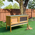 Load image into Gallery viewer, Rabbit Hutch Outdoor Guinea Pig Hutch House Small Animal Bunny Cage w/ Openable Roof, 115 x 44 x 65 cm