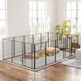 Load image into Gallery viewer, 16 Panels Dog Playpen, 27"W x 39.5"H Heavy Duty Pet Fence with Door & Strap for Indoor Outdoor Backyard Garden, Portable & Foldable Puppy Pet Pen for Large Dogs