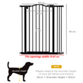 Load image into Gallery viewer, Pressure Fit Dog Stair Gate No Drilling Safety Gate Auto Close for Doorways, Hallways, 74-87cm Adjustable, 94cm Tall, Black
