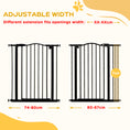 Load image into Gallery viewer, Pressure Fit Dog Stair Gate No Drilling Safety Gate Auto Close for Doorways, Hallways, 74-87cm Adjustable, 94cm Tall, Black