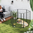 Load image into Gallery viewer, 6 Panels Dog Playpen, 27"W x 39.5"H Heavy Duty Pet Fence with Door & Strap for Indoor Outdoor Backyard Garden, Portable & Foldable Puppy Pet Pen for Large Dogs