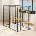 Load image into Gallery viewer, 6 Panels Dog Playpen, 27"W x 39.5"H Heavy Duty Pet Fence with Door & Strap for Indoor Outdoor Backyard Garden, Portable & Foldable Puppy Pet Pen for Large Dogs
