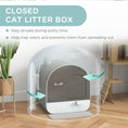 Load image into Gallery viewer, PawHut Cat Litter Box with Lid, Covered Litter Box for Indoor Cats with Tray, Scoop, Filter, 17" x 17" x 18.5", Light Gray