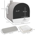 Load image into Gallery viewer, Cat Litter Box Kitten Litter Tray w/ Hood, Scoop, Filter, Flap Door, 43 x 44 x 47cm - Light Grey