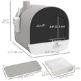 Gallery viewerに画像を読み込む, Large Cat Litter Box with Lid, Enclosed Kitty Litter Box with Slide-out Tray, Scoop, Filter, Light Grey
