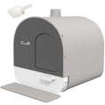 Load image into Gallery viewer, PawHut Cat Litter Box with Lid, Covered Litter Box for Indoor Cats with Tray, Scoop, Filter, 17" x 17" x 18.5", Light Gray