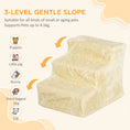 Load image into Gallery viewer, Dog Steps for Sofa, 3 Steps Dog Stairs, Pet Stairs, with Washable Plush Cover, for Small Breeds, Cats - Beige