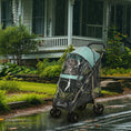 Load image into Gallery viewer, Dog Stroller with Rain Cover, Foldable Dog Pram, 4 Wheels Pet Pushchair with Safety Leashes, for Small, Miniature Dogs, Cats - Green