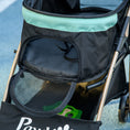 Load image into Gallery viewer, Dog Stroller with Rain Cover, Foldable Dog Pram, 4 Wheels Pet Pushchair with Safety Leashes, for Small, Miniature Dogs, Cats - Green