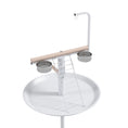Load image into Gallery viewer, PawHut Bird Stand, Parrot Stand with Wheels, Perches, Stainless Steel Feed Bowls, Round Tray, Bird Play Stand for Indoor Outdoor, White