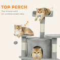 Load image into Gallery viewer, Cat Tree, 62" Multi-Level Cat Tower with Scratching Posts, 2 Condos, Hammock, Perches, Plush, Pompoms, for Indoor Kittens Playing, Resting, Sleeping, Light Grey