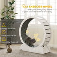 Load image into Gallery viewer, Cat Treadmill, Cat Exercise Wheel, 39.4 inch Kitten Running Wheel with Brake, Carpeted Runway for Exercise - White