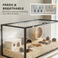 Load image into Gallery viewer, Large Acrylic Hamster Cage, Chewproof Guinea Pig Cage for Small Animal Pets, Transparent Mice and Gerbil Habitat with Openable Top, for Hedgehog, Dwarf Hamster, Rat, Mouse, 41.3" x 20" x 20"