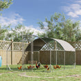 Load image into Gallery viewer, Galvanized Large Metal Chicken Coop Cage Walk-in Enclosure Poultry Hen Run House Playpen Rabbit Hutch with Cover for Outdoor Backyard 9.2' x 12.5' x 6.5' Silver