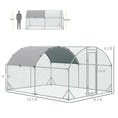 Load image into Gallery viewer, PawHut Large Chicken Coop Metal Chicken Run with Waterproof and Anti-UV Cover, Dome Shaped Walk in Fence Cage Hen House for Outdoor and Yard Farm Use, 1" Tube Diameter, 9.2' x 12.5' x 6.5'