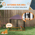 Load image into Gallery viewer, PawHut 4.6' x 4.6' x 5' Dog Kennel Outdoor with Waterproof Cover, Dog Playpen for Small and Medium-Sized Dogs with Two Part Door Design, Brown