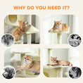 Load image into Gallery viewer, Cat Tree, 62" Multi-Level Cat Tower with Scratching Posts, 2 Condos, Hammock, Perches, Plush, Pompoms, for Indoor Kittens Playing, Resting, Sleeping, Beige