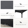 Load image into Gallery viewer, Large Raised Dog Bed Cat Elevated Lifted Cooling Portable Camping Basket Outdoor Indoor Mesh Pet Cot Metal Frame Black