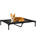 Load image into Gallery viewer, Large Raised Dog Bed Cat Elevated Lifted Cooling Portable Camping Basket Outdoor Indoor Mesh Pet Cot Metal Frame Black