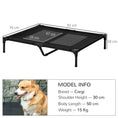 Load image into Gallery viewer, Large Raised Dog Bed Cat Elevated Lifted Cooling Portable Camping Basket Outdoor Indoor Mesh Pet Cot Metal Frame Black