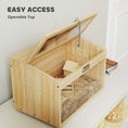 Load image into Gallery viewer, 22"L Hamster Cage, Small Animal Cage with Openable Top & Transparent Acrylic Windows, Hamster Enclosure with Hut, Seesaw, Ladder, for Dwarf Hamster, Gerbil, Natural Wood