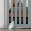 Load image into Gallery viewer, 31.5"H Foldable Dog Gate with Door, 3 Panels Freestanding Pet Gate Barriers Indoor with Support Feet, Puppy Fence for Small Medium Dogs, Grey