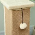 Load image into Gallery viewer, Cat Scratching Post for Indoor Cats, 81cm Cat Scratcher, Vertical Full Scratcher with Natural Jute Rope, Hanging Ball and Soft Plush, Beige
