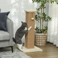 Load image into Gallery viewer, Cat Scratching Post for Indoor Cats, 81cm Cat Scratcher, Vertical Full Scratcher with Natural Jute Rope, Hanging Ball and Soft Plush, Beige
