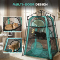 Charger l'image dans la visionneuse de la galerie, Cat Tent, 3-Tier Portable Pet Tent for Indoor Outdoor, Cat House with Multi-Door, Carry Bag, Breathable Mesh for Security & Ventilation, Sun Protection, Green
