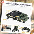 Load image into Gallery viewer, Dog Stroller, Easy Folding Pet Stroller for Large Dogs, Puppy Pram Pet Pushchair with 4 Big Wheels, Shock-Absorbing Frame, Safety Leashes, Brakes, Dark Green
