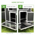 Load image into Gallery viewer, Chicken Coop, Wooden Outdoor Hen House Poultry Cage with Nesting Box, Openable Waterproof Top, Pull-Out Tray, 150 x 100 x 97cm, Grey
