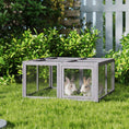 Load image into Gallery viewer, Rabbit Hutch Outdoor, Foldable Guinea Pig House, Portable Rabbit Run, Chicken Cage, Duck Coop with Openable Top, for 3 Bunnies, Ducks, Chickens, 110 x 105 x 50 cm
