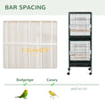 Load image into Gallery viewer, 55.1" 2 In 1 Bird Cage Aviary Parakeet House for finches, budgies with Wheels, Slide-out Trays, Wood Perch, Food Containers, Green

