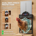 Load image into Gallery viewer, 2K HD AI Camera Automatic Chicken Coop Door, WiFi Solar Powered Auto Chicken Coop Door Opener with Timer & Light Sensor, APP Remote Control, 5200 mAh Battery, Anti-Pinch & Alarm Driver Function
