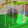 Load image into Gallery viewer, 5 Tier Hamster Cage, Gerbil Cage with Tube, Water Bottle, Exercise Wheel, Food Dish, 59L x 36W x 69H cm - Green
