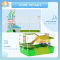 Load image into Gallery viewer, 5 Tier Hamster Cage, Gerbil Cage with Tube, Water Bottle, Exercise Wheel, Food Dish, 59L x 36W x 69H cm - Green
