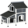 Load image into Gallery viewer, PawHut Outdoor Cat House with Weather-resistant Roof & Garden Bed, Outdoor Cat Shelter Enclosure with Multiple Entrances, Modern Cat Furniture Hideout, Cat Gifts, Gray
